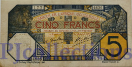 FRENCH WEST AFRICA 5 FRANCS 1929 PICK 5Bf VF W/PINHOLES - Other - Africa