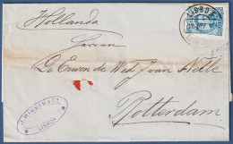 Carta, 1886 - J. Wimmer & Cª. Lisboa> Rotterdam, Hollanda -|- D. Luís De Frente - Briefe U. Dokumente