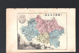 Carte Départementale Couleur  XIXe   Recto; ALLIER  Verso BASSES ALPES   (M6421 B) - Cartes Géographiques