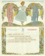 BELGIQUE Belgie Belgien 1952 Telegramm Liefdadigheidstelegram Télégramme De Philanthropie Schmuckblatttelegramm Tavirat - Telegrammi