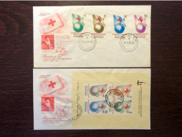 BURUNDI FDC COVER 1963 YEAR RED CROSS HEALTH MEDICINE STAMPS - FDC