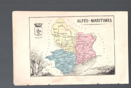 Carte Départementale Couleur  XIXe   Recto; HAUTES ALPES   Verso ALPES MARITIMES   (M6421 C) - Cartes Géographiques