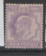 India 1902 SG  125  2a Mauve   Mounted Mint - 1882-1901 Empire