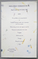 MENU - Philatélie Clermont Ferrand 1996 Sur Papier Du Moulin Richard De Bas - - Menus