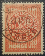 Norway 20 Used Postmark Stamp Folk Museum 1945 Kampen Cancel - Oblitérés