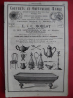 PUB 1884 - Orfèvrerie Ruolz Morlot Rue Férréol 13 Marseille, Orgues Commaille 33 Bordeaux, Papier Labrousse 87 St Junien - Publicités