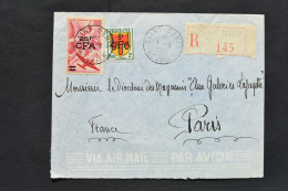 Réunion - CFA  Iris - Auvergne N° 287 - PA 46 Sur Lettre Recommandée De Saint Denis Du 1er Août 1951 - Cartas & Documentos