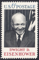 !a! USA Sc# 1383 MNH SINGLE (a1) (Gum Slightly Damaged) - Dwight D. Eisenhower - Unused Stamps