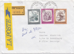 36239# LETTRE RECOMMANDEE EINSCHREIBEN Obl INNSBRUCK 1990 Pour RUSSANGE MOSELLE 57 AUDUN LE TICHE - Cartas & Documentos