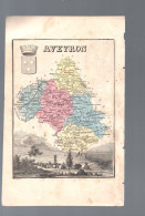 Carte Départementale Couleur  XIXe   Recto; AVEYRON  Verso AUDE   (M6421 F) - Cartes Géographiques
