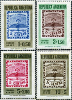 726201 MNH ARGENTINA 1958 CENTENARIO DEL SELLO ARGENTINO Y EXPOSICION FILATELICA INTERAMERICANA - Unused Stamps