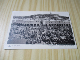 CPA Gardhaïa (Algérie).Vue Générale Du Marché Et De La Ville Haute - Carte Animée. - Ghardaia