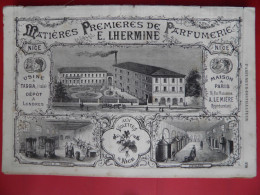 PUB 1884 - Parfums Roure-Bertrand 06 Grasse (vue Usine) Lhermine 06 Nice, P Mottet 06 Grasse - Publicités