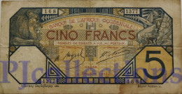 FRENCH WEST AFRICA 5 FRANCS 1922 PICK 5Bb AVF W/PINHOLES - Other - Africa