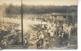 KÖNIGSBRÜCK Saxe Guerre 14 18 Militaria Carte Photo Camp Prisonniers Incendie Du Camp Kriegsgefangenensendung - Königsbrück