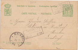 36256# ENTIER POSTAL CARTE Obl LUXEMBOURG ULFINGEN 1895 TROIS VIERGES AMBULANT Pour REISDORF - Enteros Postales