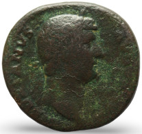 LaZooRo: Roman Empire - AE As Of Hadrian (117-138 AD), Justitia, Rare Only One In OCRE - The Anthonines (96 AD To 192 AD)