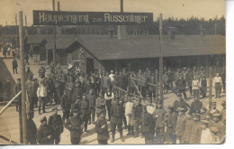 KÖNIGSBRÜCK Saxe Guerre 14 18 Militaria Carte Photo Entrée Principale De L'entrepôt Externe Haupfeingang Zum Russenlager - Koenigsbrueck