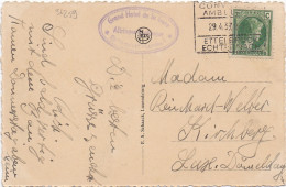 36259# CARTE POSTALE Obl CONVOYEUR AMBULANT 1937 ETTELBRUCK ECHTERNACH Pour KIRCHBERG LUXEMBOURG - 1926-39 Charlotte Right-hand Side