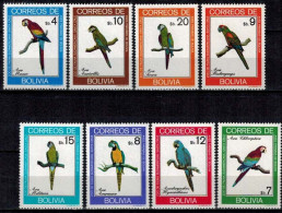MDB-BK9-194-2 MINT ¤ BOLIVIA 1981 8w In Serie ¤ PARROTS - OISEAUX - BIRDS - VÖGEL - BIRDS OF THE WORLD - - Pappagalli & Tropicali