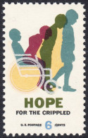 !a! USA Sc# 1385 MNH SINGLE (Gum Slightly Damaged) - Hope For The Crippled - Ungebraucht