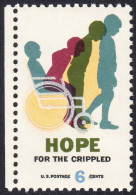 !a! USA Sc# 1385 MNH SINGLE W/ Left Margin (Gum Slightly Damaged) - Hope For The Crippled - Ongebruikt