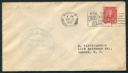 1932 Canada Victoria BC Christmas Mail, Maiden Voyage Grace Line "SANTA ROSA" Ship Cover  - Brieven En Documenten