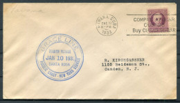 1933 Habana Cuba Maiden Voyage Grace Line "SANTA ROSA" Ship Cover  - Brieven En Documenten