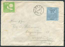 1955 Norway Gjovik Porto Cover - Sweden  - Brieven En Documenten