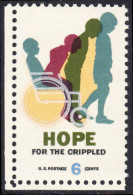 !a! USA Sc# 1385 MNH SINGLE W/ Left & Bottom Margins (Gum Slightly Damaged) - Hope For The Crippled - Nuovi