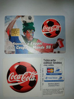 FRANCE PRIVEE GN437 50U COCA COLA  COUPE DU MONDE DE FOOTBALL WORLD CUP 98 MINT NEUVE - 5 Unidades