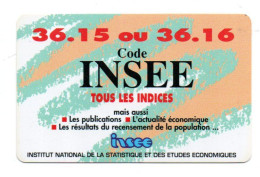 Carte Infos SIRÈNE Minitel INSEE France  Card  (salon 580) - Andere & Zonder Classificatie