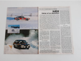 Rallye Championnat Du Monde En Suède - Coupure De Presse Automobile - Otros & Sin Clasificación