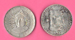 ITALIA 500 Lire 1991 Scoperta America Discovery Columbus Italie Italy Silver Coin - Gedenkmünzen