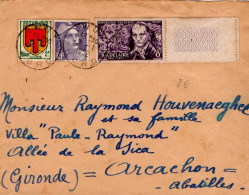 AFFRANCHISSEMENT COMPOSE SUR LETTRE DE IWUY NORD 1952 - Tarifs Postaux