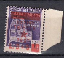 Z4296 - OCC. YUGOSLAVA TRIESTE SASSONE N°9 ** - Jugoslawische Bes.: Triest