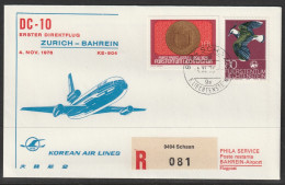 1976, Korean Airlines, Erstflug, Liechtenstein - Bahrein Bahrain - Aéreo