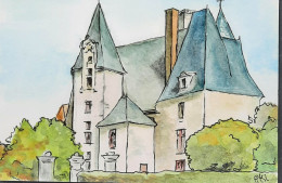 Neuvicq Matha Rouillac Peinture Originale Du Château De Neuvicq Par PIKI - Matha