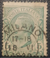 Italy 5C Used Postmark Stamp King Victor Milano Cancel - Oblitérés