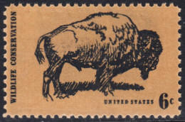 !a! USA Sc# 1392 MNH SINGLE (a2) - Wildlife Conservation: American Buffalo - Unused Stamps