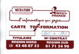 Carte MICRO-FORM - TOP FORMATION  France  Card  (salon 586) - Tarjetas De Fidelización Y De Regalo