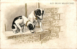 Chromo Au Bon Marché SIT-10 - N°8 Chiens Sur Le Bord De La Fenêtre Cani Sul Davanzale Chien Dog Cane B.Etat - Au Bon Marché