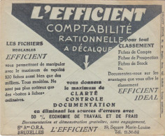 L' Efficient Comptabilité Rationnelle A Décalque - Pour Tout Classement - Postkarten 1934-1951