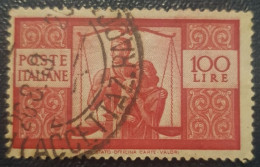 Italy 100L Used Stamp 1945 Democracy - Afgestempeld