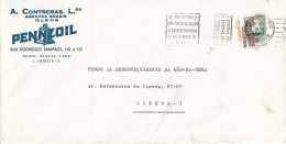 Portugal , 1972 Advertising Envelope , PENNZOIL Oils , A. Contreras General Agents - Pubblicitari