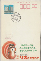 Japon 1983. Echocard Préfectoral : Marque L'écureuil En Plastique - Knaagdieren