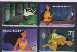 4 Phonecards USA - - - Disney Pocahontas (complete Series) - Other & Unclassified