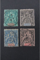 COLONIES GUINEE TYPE GROUPE N°4 à 6 + N°8 Oblit. TB COTE 36 EUROS VOIR SCANS - Usati