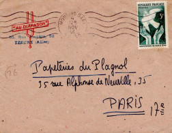 N° 761 SEUL SUR LETTRE A EN TETE DE MOULINS GARE 1946 - Posttarieven