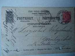 FINLAND     POSTAL CARDS  1889   2 SCAN - Autres & Non Classés